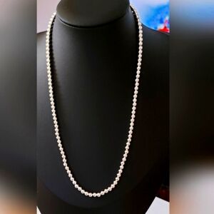 Sterling silver bead necklace